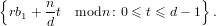 {      n-                   }
  rb1 + dt  modn : 0 ≤ t ≤ d− 1 .
